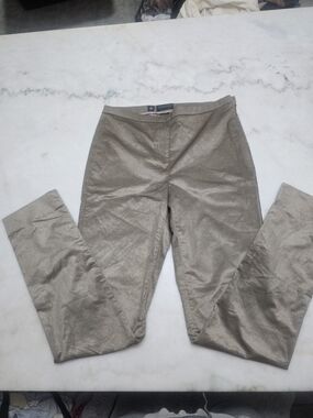 Carlisle Metallic Taupe Slim Pants